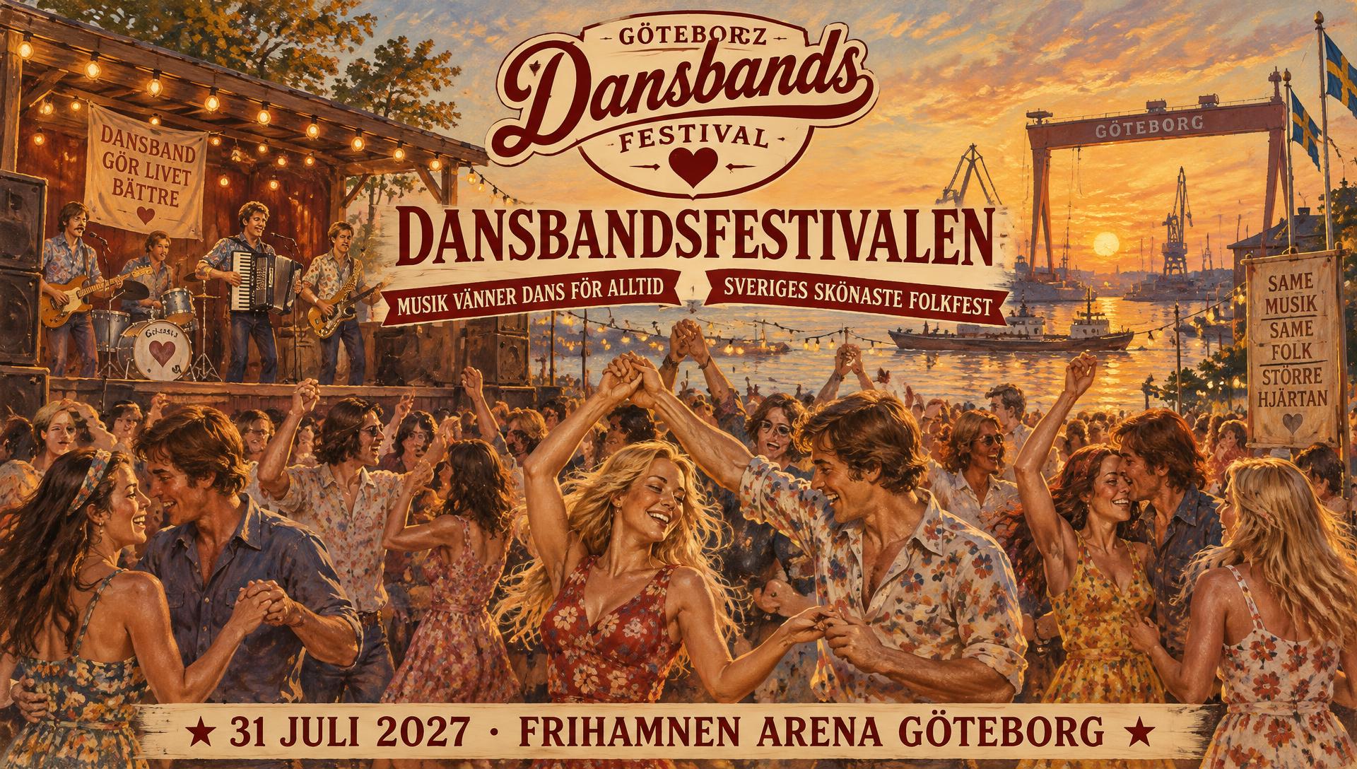 Dansbandsfestivalen, 31 juli 2027 i Frihamnen Göteborg